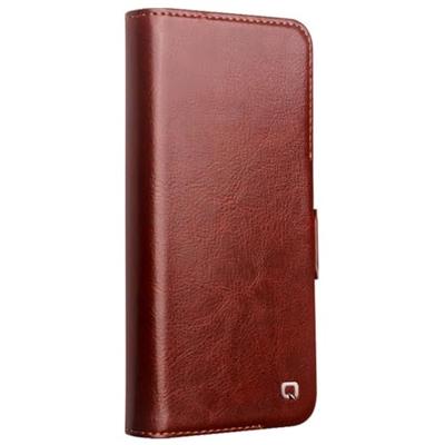 Qialino - Samsung Galaxy S24 Plus - Leren bookcase hoes - Bruin Qialino - Samsung Galaxy S24 Plus - Leren bookcase hoes - Bruin