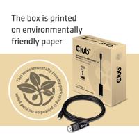 club3D CAC-1557 USB-C-displaykabel USB-C / DisplayPort Adapterkabel USB-C stekker, DisplayPort-stekker 1.80 m Zwart Vlambestendig - thumbnail