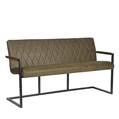 LABEL51 Eetkamerbank Denmark - Army green - Microfiber - 155 cm LABEL51 Eetkamerbank Denmark - Army green - Microfiber - 155 cm