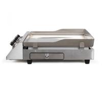 Elektrische bakplaat van roestvrij staal met 2 thermostaten - Livoo - DOC302 - - thumbnail