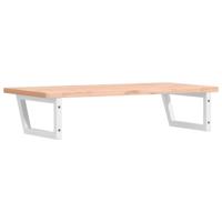 Badkamer wandschap staal en massief beukenhout - thumbnail