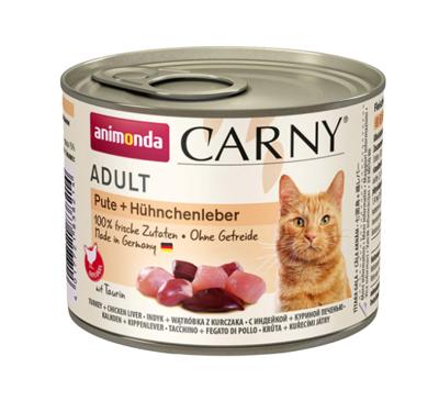 ANIMONDA Cat Carny Adult Kalkoen met kippenlever - nat kattenvoer - 200 g