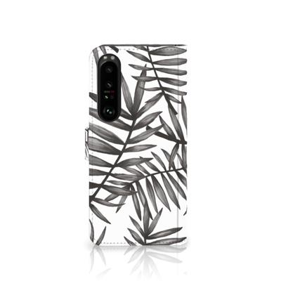 Sony Xperia 1 IV Hoesje Leaves Grey