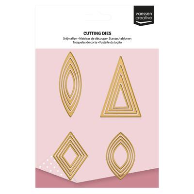 Vaessen Creative • mini snijmallen basisvormen 1 16st.