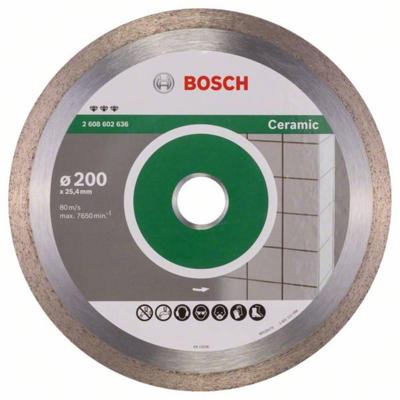 Bosch Accessories 2608602636 Bosch Power Tools Diamanten doorslijpschijf Diameter 200 mm Boordiameter 25.40 mm Keramiek, Tegels, Porselein 1 stuk(s)