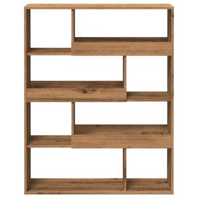 Kamerscherm 100x33x94,5 cm bewerkt hout artisanaal eikenkleur
