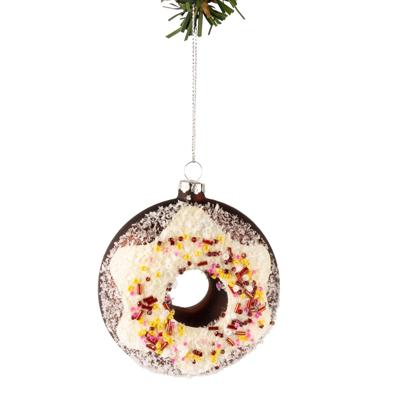 Nordic Light Kerstbal Donut Wit/Bruin 10 cm Nordic Light Kerstbal Donut Wit/Bruin 10 cm