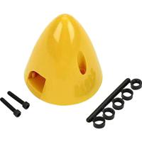 DU-BRO Spinner met koelopening Kunststof Afmeting, Ø: 76 mm Geel - thumbnail