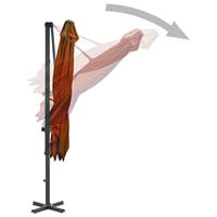 VidaXL Zweefparasol met aluminium paal 250x250 cm terracottakleurig - thumbnail