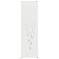VidaXL Paraplu standaard met opslag wit 15,5 x 15,5 x 49 cm metaal - thumbnail