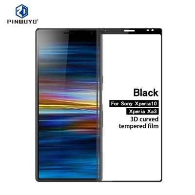 PINWUYO 9u 3D gebogen getemperd glas film voor Sony Xperia 10/Xperia XA3 (zwart)