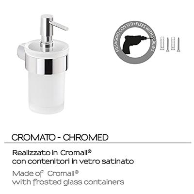 Zeepdispenser Sapho Pirenei Hangend 125 ML Chroom / Satijnglas Zeepdispenser Sapho Pirenei Hangend 125 ML Chroom / Satijnglas