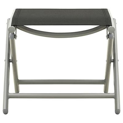 3-delige Loungeset textileen en aluminium zilverkleurig - thumbnail