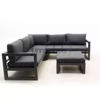 Vita Grosso loungeset hoekbank Zwart - thumbnail