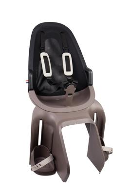 Qibbel achterzitje air bagagedrager zwart/lichtbruin