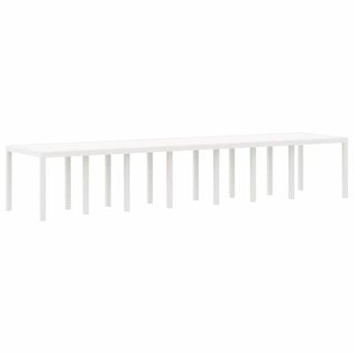 Tuintafel 400x100x73 cm poly rattan wit - thumbnail