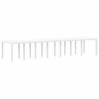 Tuintafel 400x100x73 cm poly rattan wit - thumbnail