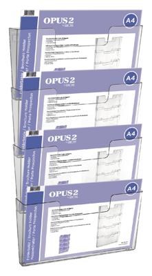 Europel wandfolderhouder, 4 x ft A4, landscape Europel wandfolderhouder, 4 x ft A4, landscape