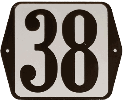 Huisnummer naambordje standaard 15x12 cm nummer 38 - Warentuin mix Huisnummer naambordje standaard 15x12 cm nummer 38 - Warentuin mix