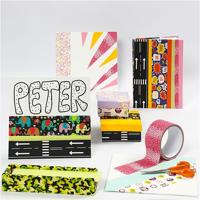 Creativ Company Duck tape, met patroon, b: 48 mm, diverse kleuren, 12x5 m/ 1 doos - thumbnail