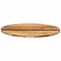 Tafelblad rond 70x3,8 cm massief ruw mangohout - thumbnail