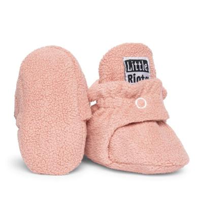 Little Riots slofjes oudroze Fleece-3-6 mnd (10 cm)