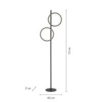 Just Light MINI RITUS 15396-18 Staande LED-lamp LED LED vast ingebouwd 21 W Zwart - thumbnail