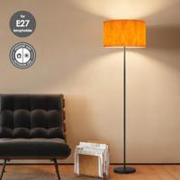 Papieren Gevouwen Lampenkap - Cilindrisch - Oranje - ø40 x 20 cm - E27 fitting - Voor Staande Lamp - Ontworpen voor woonkamer en eetkamer - thumbnail