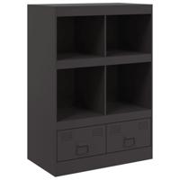 Hoge kast 67x39x95 cm staal zwart - thumbnail