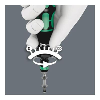 Wera 7450 Kraftform Instelbare Momentschroevendraaier met standaardinstellingen met Rapidaptor Snelwisselhouder, 1/4 duim, 0,1 - 0,34 Nm - 1 stuk(s) - - thumbnail
