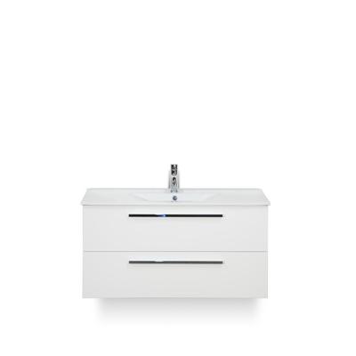 Seville Badmeubelset 100 cm - Wit Hoogglans - Keramische Wastafel Wit Enjoy