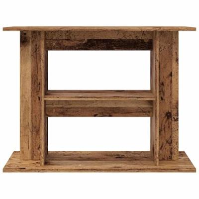 Aquariumstandaard 80x35x60 cm bewerkt hout oud houtkleurig - thumbnail