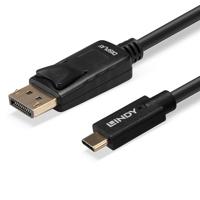 Lindy 43305 video kabel adapter 5 m USB Type-C DisplayPort Zwart - thumbnail