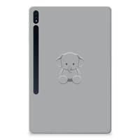 Samsung Galaxy Tab S7 Plus | S8 Plus Tablet Back Cover Grijs Baby Olifant - thumbnail