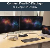 .com USB 3.0 docking station - 4K - HDMI  DisplayPort - met snelladen  Ethernet  audio - universeel laptop dock - Dockingstation - USB - thumbnail