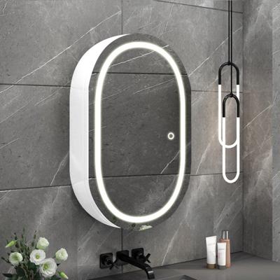 LED Spiegelkast - Afimera Lina Wit 55x80 cm - Dimbaar - Aanpasbare Lichtkleur CCT - Anti-Condens - Touch Schakelaar - IP44 Gecertificeerd