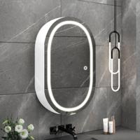 LED Spiegelkast - Afimera Lina Wit 55x80 cm - Dimbaar - Aanpasbare Lichtkleur CCT - Anti-Condens - Touch Schakelaar - IP44 Gecertificeerd - thumbnail
