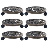 Plantentrolleys 6 st 30 cm kunststof bronskleurig - thumbnail