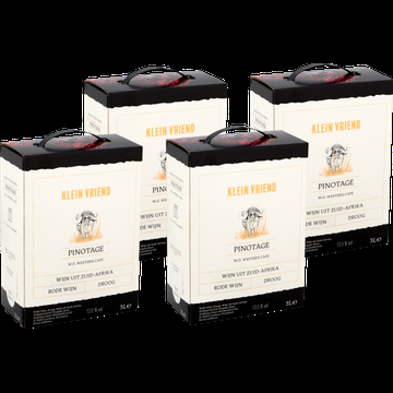 Klein Vriend Pinotage 4 x 3 L bij Jumbo