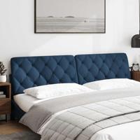 Hoofdbordkussen 200 cm stof blauw - thumbnail