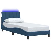 Bedframe zonder matras "Hanko" stof blauw 200x200 cm - thumbnail