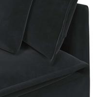 Modulaire hoekmodule bank met kussens 100 cm zwart - thumbnail