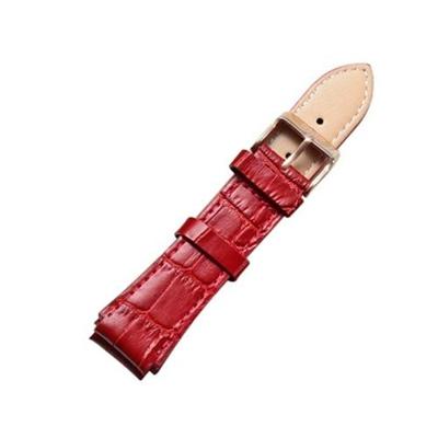 CAGARNY eenvoudige Fashion horloges Band gouden gesp lederen horlogebandje breedte: 18mm(Red)