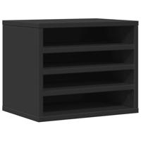 VidaXL Bureau organiser 36x26x29,5 cm bewerkt hout zwart - thumbnail