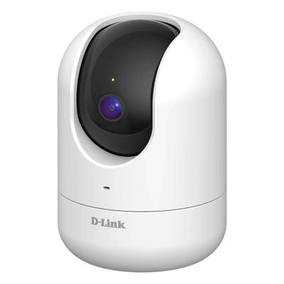 D-Link DCS-8526LH Compact 2K QHD Pan & Tilt Wi-Fi Camera, 1440p, gemotoriseerd, nachtzicht, Cloud/SD-opname, AI-Based persoon/koolmonoxide/rookalarm geluidsdetectie, 2-weg audio, Dual-Band Wi-Fi