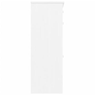 VidaXL Schoenenkast alta 77x35x96 cm massief grenenhout wit