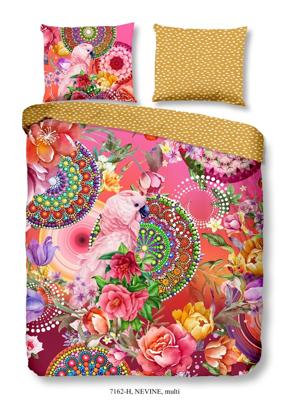 HIP Dekbedovertrek "mandala&apos;s, bloemen en roze papegaai" - Multi - (200x200/220 cm) - Katoen Satijn