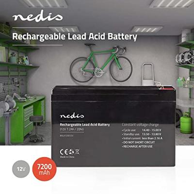 Nedis Oplaadbare Loodaccu | Lead-Acid | 12 V | 7200 mAh | 1 stuks - BALA720012V BALA720012V