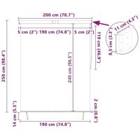 Rolgordijn Geel en Blauw 200 x 250 cm Stof en Aluminium - thumbnail