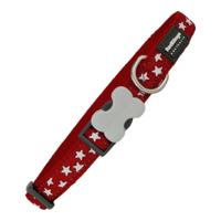 Hondenhalsband Red Dingo Style Rood Sterren (2 x 31-47 cm) - thumbnail
